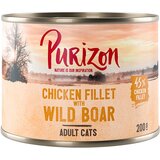 Purizon 22 + 2 gratis! Adult 24 x 200g/400g - brez žit - Piščančji file z divjo svinjo (24 x 200 g) Cene