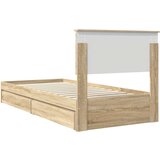 Postelja s shranjevanjem z vzglavjem Sonoma hrast 75 x 190 cm, (5000105872) | Shoptok.si