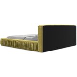 Makamii Žuti tapecirani bračni krevet s prostorom za odlaganje s okvirom od letvica 140x200 cm Keoni - | shoptok.hr