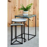 Premier Housewares Pomoćni stolići u setu 3 kom s mramornom pločom 40x40 cm Mandoli – | shoptok.hr
