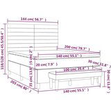  S oprugama i madracem plavi 140x200 cm od tkanine | shoptok.hr