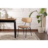 Hanah home stolica nancy - beige, black beigeblack chair set (2 pieces)