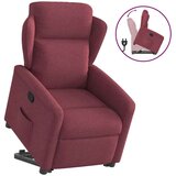  Naslonjač na podizanje od tkanine crvena boja vina | shoptok.hr