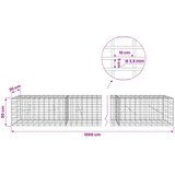  Gabion s žicom debljine 3,5 mm i mrežom 5x10 cm 1000x20x50 cm | shoptok.hr