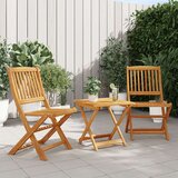vidaXL 3-dijelni sklopivi vrtni blagovaonski set od drva bagrema | shoptok.hr