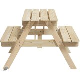  za piknik za 4 djece s otvorom za suncobran od jelovine | shoptok.hr