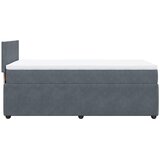 Box spring krevet s madracem tamnosivi 100x200 cm baršunasti | shoptok.hr
