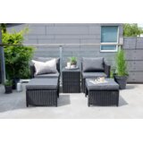 Venture Home Quad vrtni lounge set, crni Slike