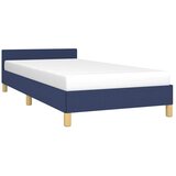  Okvir kreveta s uzglavljem bez madraca plavi 100x200 cm tkanine | shoptok.hr