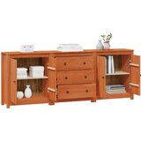  Kreveta s ladicama 3 pcs Vosak Smeđa Masivna borovina | shoptok.hr