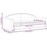 vidaXL Raztegljiva postelja svetlo siva 90x190 cm blago | Shoptok.si
