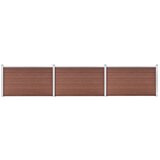 vidaXL Vrtna ograja WPC 526x106 cm rjava | Shoptok.si