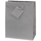  Vrečka darilna plast. mat a5 22,9x9,8x17,8 PROMOCIJA - SREBRNA | Shoptok.si