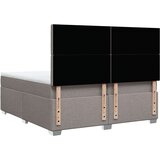  Krevet s oprugama i madracem smeđesivi 200x200 cm od tkanine | shoptok.hr