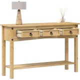 vidaXL Konzolna mizica Corona 114x34,5x73 cm trdna borovina | Shoptok.si