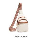 INF Šik barvna torba za čez telo za ženske White+Brown, (21781460) | Shoptok.si