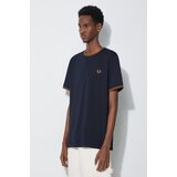 Fred Perry Pamučna majica Twin Tipped T-Shirt za muškarce, boja: tamno plava, s aplikacijom, M1588.M68 | shoptok.hr