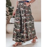 DStreet Spódnico-spodnie moro z paskiem FLOWES ciemnozielone | shoptok.hr