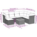  8-dijelni set vrtnih sofa od poliratana s jastucima bež | shoptok.hr