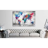  Slika - World Map: Grey Style 90x60 | shoptok.hr