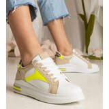 Gemre White women's sneakers with glitter and leopard accents Wellos | shoptok.hr