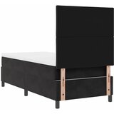  Krevet s opruga kutije s uzglavljem Crna 100 x 200 cm Baršun | shoptok.hr