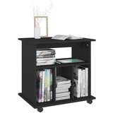 vidaXL Ormarić s kotačima crni 60 x 45 x 60 cm od iverice | shoptok.hr