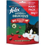 Felix Naturally Delicious mačji priboljški - Varčno pakiranje: Govedina z jagodami goji (3 x 180 g) Cene