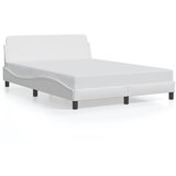 Maison Chic Posteljni okvir - Dvoposteljna postelja - Zakonska postelja z vzglavjem bela 120x200 cm umetno usnje-J15899, (21774982) | Shoptok.si