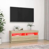 vidaXL TV ormarić s LED svjetlima boja hrasta sonome 100 x 35 x 40 cm | shoptok.hr