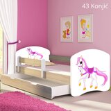 Dječji krevet ACMA s motivom, bočna sonoma + ladica 140x70 cm 43 Konjić | shoptok.hr