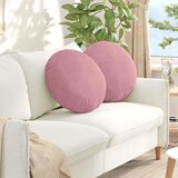  Jastučići za sjedenje 2 pcs Ružičasta Ø50 x 19 cm Baršun | shoptok.hr