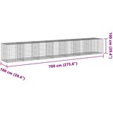  Gabionska košara s poklopcem 700x100x100 cm pocinčano željezo | Eponuda.ba