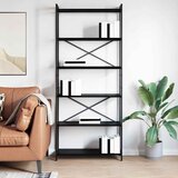  Polica Crni hrast 80 x 30 x 189,5 cm Konstruirano drvo | shoptok.hr
