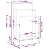 vidaXL Stalak za odjeću s policom Crni hrast 60 x 30 x 100.5 cm | shoptok.hr