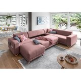Miuform Ružičasta sklopiva/s prostorom za odlaganje kutna garnitura (s desnim kutom/u obliku slova "U") Classy Sophie – | shoptok.hr