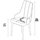 Hanah home set 2 stolice newa grey white | ePonuda.com
