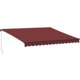 Tenda na ručno uvlačenje s LED svjetlima bordo 400 x 350 cm | Eponuda.com