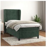 vidaXL Box spring krevet s madracem tamnozeleni 90x200 cm baršunasti Cijene