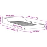  Konstrukcija postelje Voskast rjav 80 x 200 cm, (5000125957) | Shoptok.si