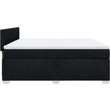 vidaXL Krevet s oprugama i madracem crni 180x200 cm od tkanine | shoptok.hr