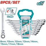 Total 8-delni set ključev, 8/10/12/13/14/15/17/19/1,1kg, serija INDUSTRIAL (THT102RK586), (20849121) | Shoptok.si