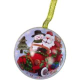 Metal Christmas Tree Decorative Bomb Santa with Snowman Green | shoptok.hr