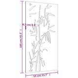  Vrtni zidni ukras 105 x 55 cm čelik COR-TEN s uzorkom bambusa | Eponuda.com