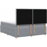  Boxspring krevet s madracem Svjetlosiva 200 x 200 cm Tkanina - Svjetlosiva 200 x 200 cm Dizajn linija | shoptok.hr