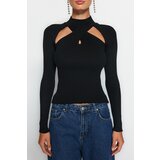 Trendyol Black Window/Cut Out Knitwear Sweater | Shoptok.si