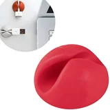 silikonski organizator kabela – 1 utor – Crvena KP28100