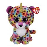 Ty beanie boos giselle - mavrični leopard z rogom - 24cm Cene