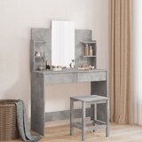  Toaletni stolić s ogledalom siva boja betona 96 x 39 x 142 cm | shoptok.hr