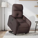 Maison Chic Električni naslanjač - Relax naslanjač s funkcijo vstajanja temno rjavo blago, (22062269) | Shoptok.si
